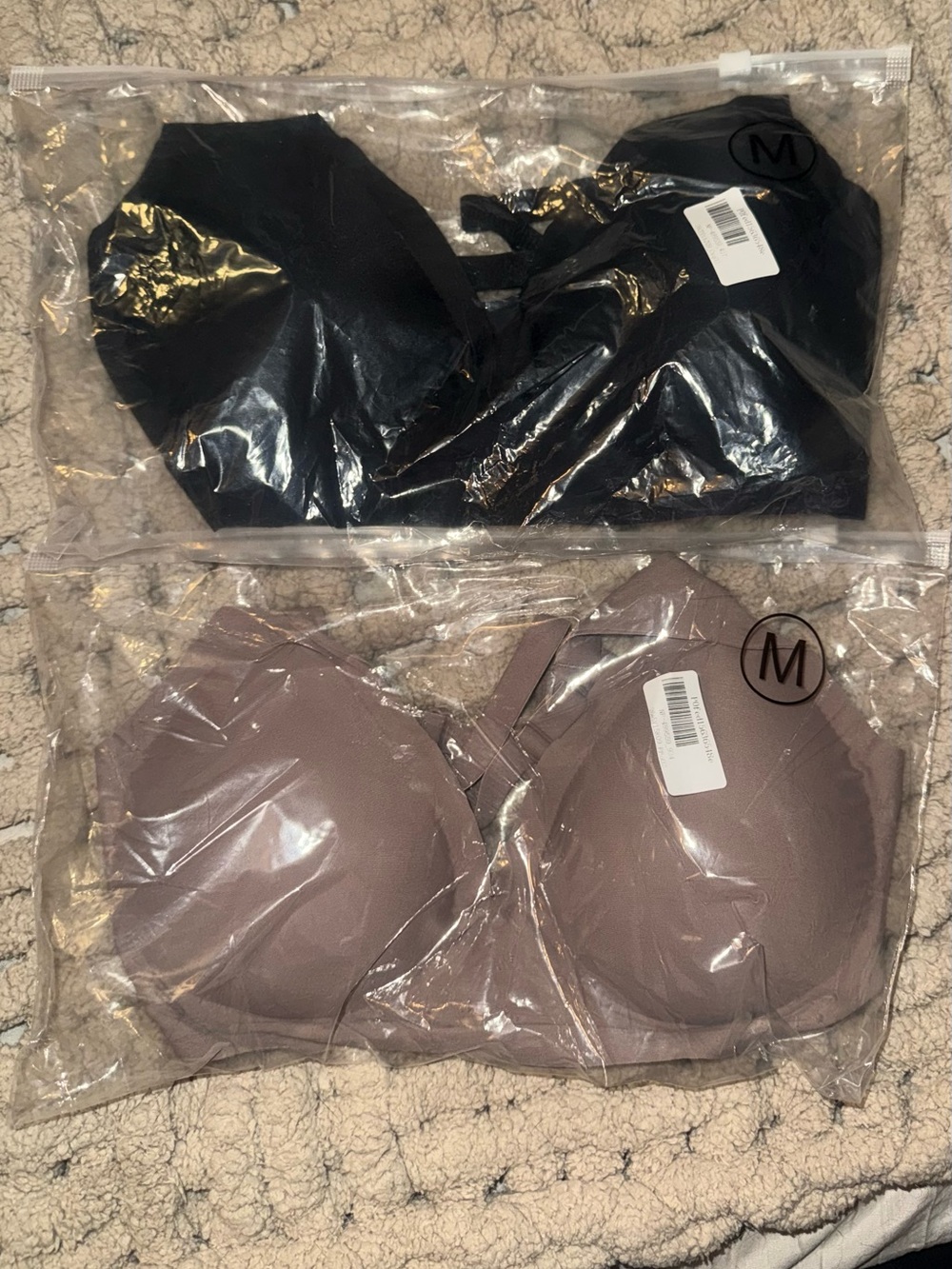 Everyday Smooth T-Shirt Bra 2-Pack - Black & Taupe - Unbranded